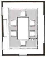 Measuring a dining room for rugs