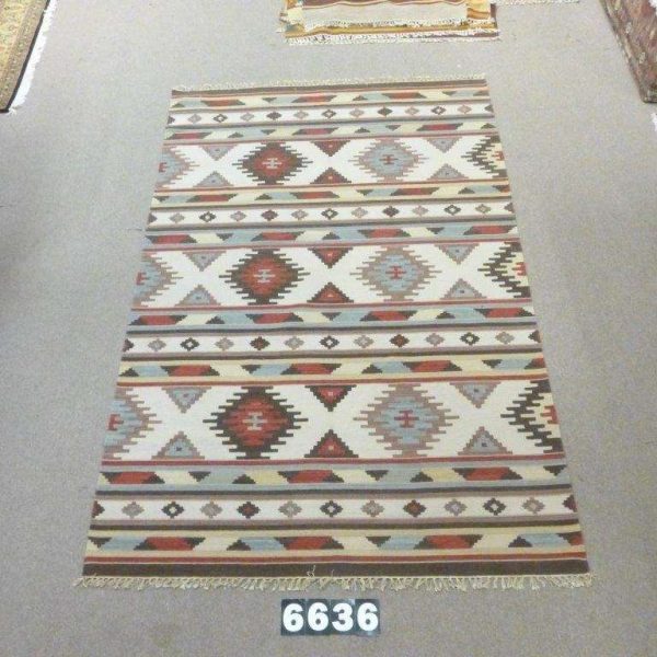 WOOL & COTTON KILIMS HAND-WOVEN - Item 6636
