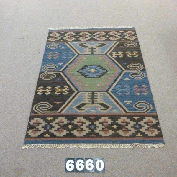 WOOL & COTTON KILIMS HAND-WOVEN - Item 6660