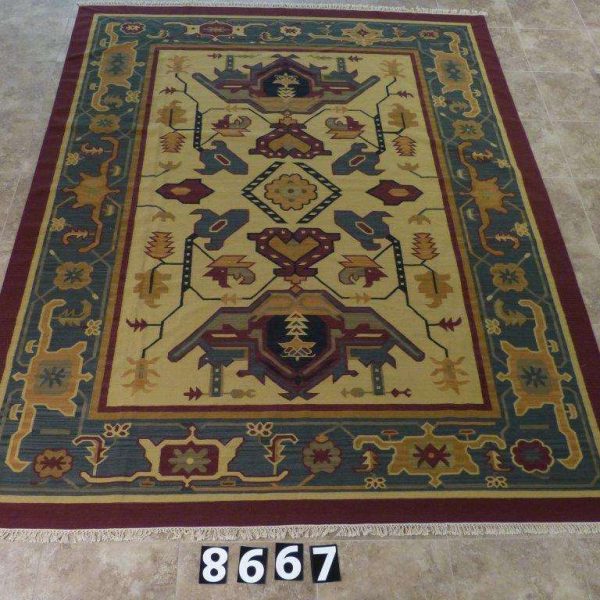 HAND WOVEN WOOL KILIM - Item 8667