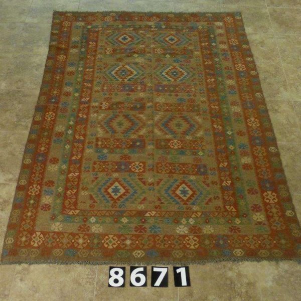 HAND WOVEN WOOL KILIM - Item 8671