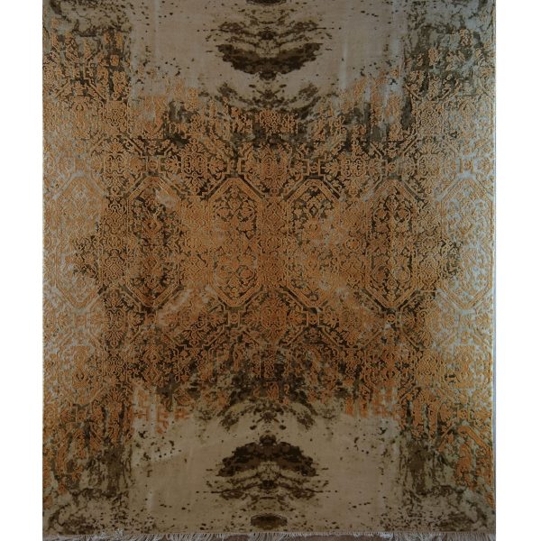 WOOL & SILK BLEND MODERN ABSTRACT - Item 8700